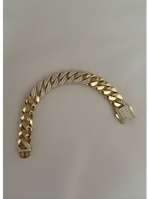 Normadia Şık 14 Ayar Altın Kaplama Bileklik, 19 cm Kuyumcu Işçiliği