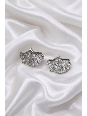 Suzi Shine Çelik Ginkgo Yaprak Küpe