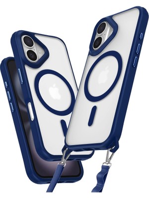 Alem Iphone 16 Kılıf Enka Magsafe Silikon Kılıf - Lacivert