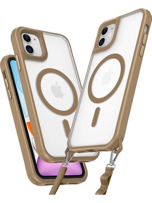 Alem Iphone 11 Kılıf Enka Magsafe Silikon Kılıf - Desert