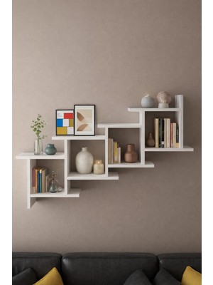 Rafixa Modern Geometrik Duvar Rafı Model 118