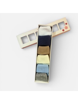 Butik Erkek Bebek Pamuklu Anti Bacterial 6'lı Çorap 0-3 Ay Kutulu