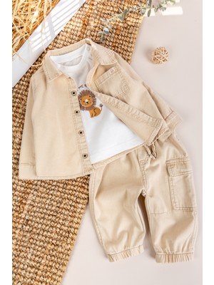 Babymod Gömlekli 3'lü Şık Erkek Bebek Takım Set