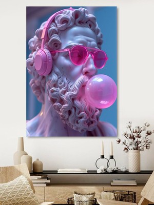 Mushen Studıo Pop Art Heykel Kanvas Tablo Restoran Ev Duvar Salon Ofis Hediyelik Dekarasyon Süsü Ölçü Seçiniz