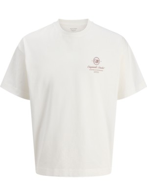 Jack & Jones Erkek Gögüs Logo Baskili Tisört - Niagara