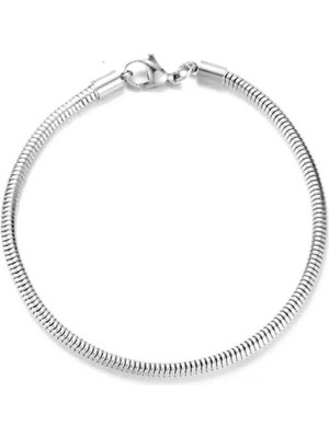 Normadia Paslanmaz Çelik Yılan Sırtı Bileklik 19 Cm, Unisex, 5 Mm, Şık Tasarım