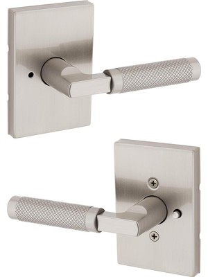 Prava Iç Mekan Kapı Kolu Kilitli Kapı Kolu Banyo ve Yatak Odası Için Kapı Kolu Nikel, Ters Çevrilebilir Anahtarsız Düğme Kilit Kapı Kolu Mikroban Korumalı