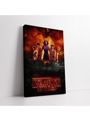 Mushen Studıo Stranger Things Dizi Afişi Kanvas Tablo