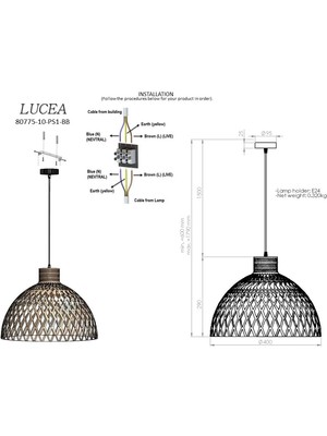 Venira 10 Küçük Boy 40’lık Bamboo Tekli Sarkıt, Doğal Ahşap