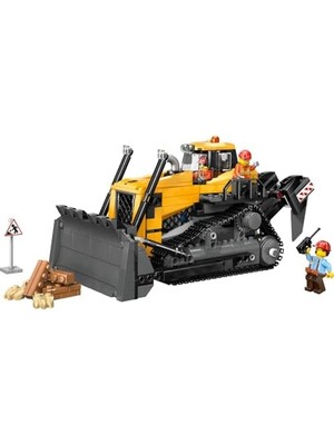 City Sarı Buldozer 60466 – 8 Yaş ve Üzeri Çocuklar Için Inşaat Sahası Temalı Araç ve Ekipman Oyuncak Yapım Seti, Doğum Günü Hediyesi (682 Parça)