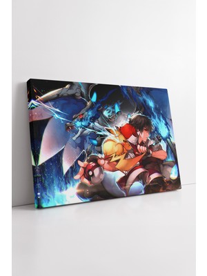 Mushen Studio Mushen Studıo Pokémon Anime Pikachu Elektrik Gücü Temalı Macera Sahnesi Parlak Enerjili Çizim Kanvas Tablo