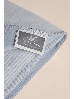 Verso Pamuklu Tek Kişilik Battaniye 150X200 cm - Gri Mavi