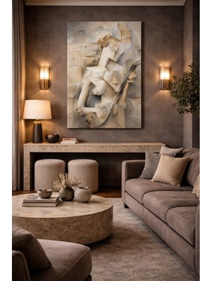 Mushen Studio Mushen Studıo Pablo Picasso Mandolinli Kız (1910) Kanvas Tablo