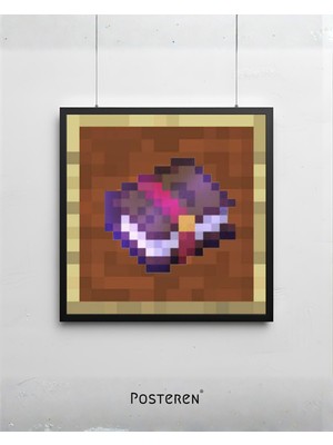 Mushen Studıo Minecraft Büyülü Kitap Kare Kanvas Tablo