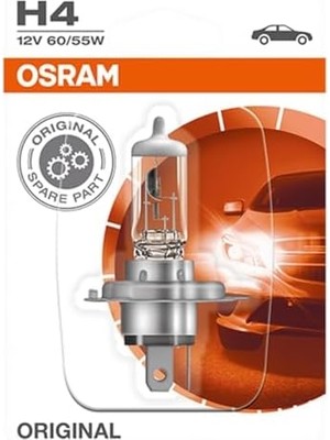 H4 Orijinal Far Ampulü, Tekli Paket 12V 60/55W, Tek Ampul Made In