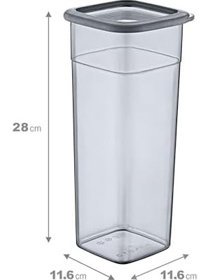 6'lı Set Skali Kare Saklama Kabı 2140 ml