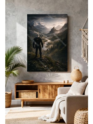 Mushen Studıo The Witcher Temalı Kaer Morhen Manzaralı Kanvas Tablo - Gaming Duvar Dekoru