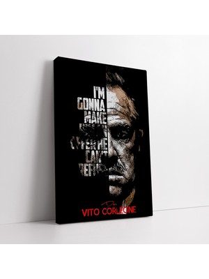 Mushen Studıo The Godfather Don Corleone Motivasyon Kanvas Tablo