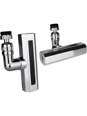 Deluxe Krom Gümüş Perlatör Musluk Ucu, 4 Fonksiyonlu, 360° Oynar Başlıklı, Geniş Şelale Akışlı, Banyo ve Mutfak Için