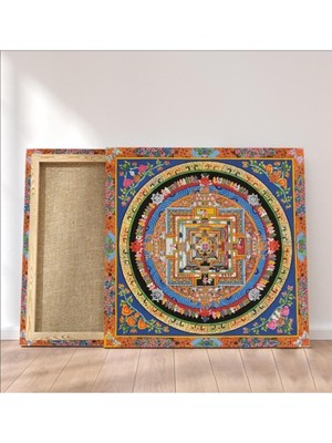 Mushen Studio Mushen Studıo Sri Yantra Yaşam Çiçeği Temalı Kanvas Tablo Bolluk Bereket Şans Doğurganlık