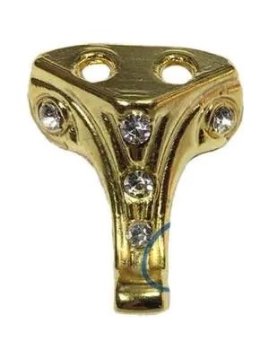 Buğz Moda Taşlı Ahşap Sandık Ayağı, Kutu Ayak 2,5 cm - Sarı, 100 Adet