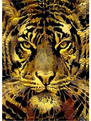 Mushen Studıo Kaplan Dekoratif Kanvas Tablo