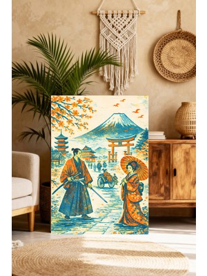 Mushen Studio Mushen Studıo Vintage Japon Sanatı Ukiyo-E Tarzı Kanvas Tablo - Modern Salon ve Ofis Duvar Dekoru