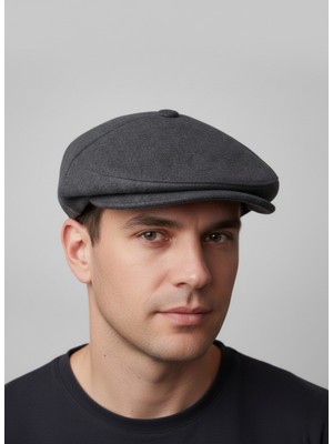 Balkonda Kasket Şapka Yün Karışımlı Unisex