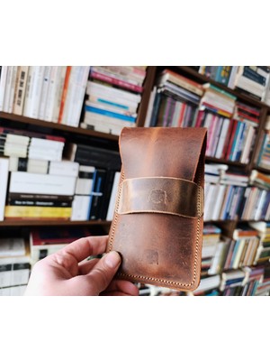 Mahfuz Leather Gerçek Deri Özel Kalemleriniz Için Kalemlik Kalem Kutu ( 5*6 Kalem Için ) 28 cm \ 9.5 cm  NLU283