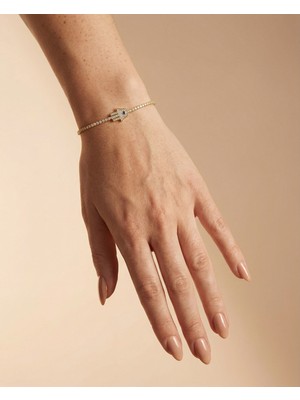 Normadia Şık Hamsa Çelik Gold Bileklik, Zarif ve Dayanıklı Takı Tasarımı