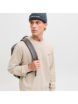 Jack & Jones Erkek Gögüs Minimal Logo Baskili Sweatshirt - Archive