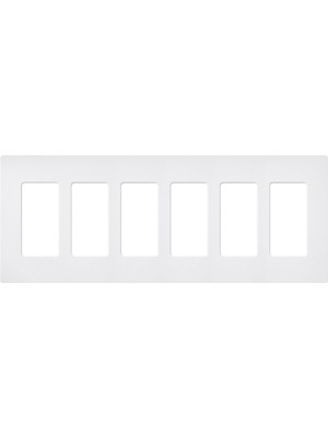 Lutron Claro 6 Gang Dekoratör/rocker Duvar Plakası, Mat, Kar (1 Paket) | Sc-6-Sw