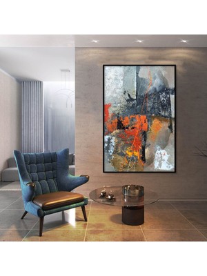 Mushen Studıo Yağlı Boya Görünümlü Boya Görünümlü Tablo Hd Dijital Baskı Dikey Kanvas Tablo 744