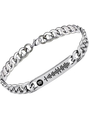 Normadia Unisex Çelik Bileklik, Şarkı Kodu, Eş ve Arkadaş Hediye, Şıklık ve Anlam