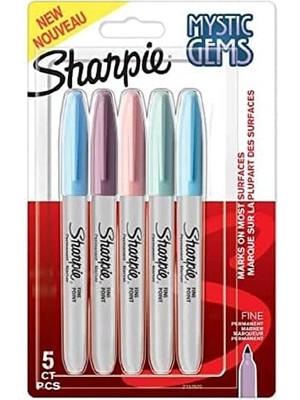 Eco Lounge Sharpie Permanent Kalıcı Markör, Mystic Gems, 5'li Paket