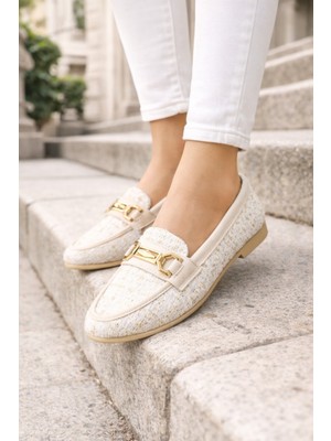 ModaFrato AL-4016 Tüvit Kumaş Rahat Taban Kadın Babet Anne Ayakkabısı Günlük Bayan Ayakkabı