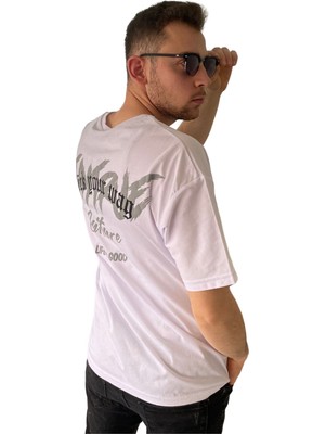 Man Klas Tişört Bisiklet Yaka Oversize Comfort T-Shirt Baskılı Erkek Tshirt