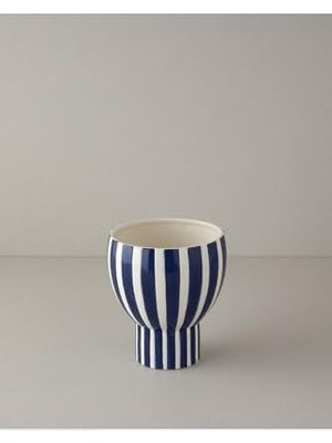 Eco Lounge Exotic Strip Seramik Vazo Lacivert