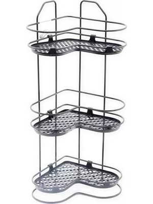 Go İthalat Zarif 3 Katlı Köşelik Siyah Beyaz (5468)