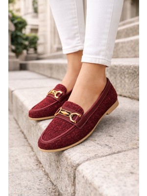 ModaFrato AL-4016 Tüvit Kumaş Rahat Taban Kadın Babet Anne Ayakkabısı Günlük Bayan Ayakkabı