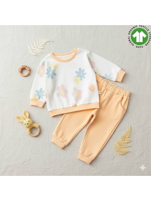 The Nest Kids Golden Meadow Premium Organik Pamuk Sıcak Doğal Tonlu Bebek Alt Üst Takım