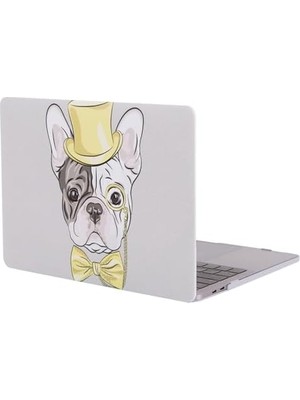 Air 13 Kılıf A1369 A1466 Uyumlu Köpek Desenli Tpu Ince Hafif Darbe Emici Lazer Uv Baskılı Sert Koruyucu Kapak Sarı