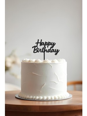 Eco Lounge Happy Birthday Doğum Günü Pastası Süsleme, Pasta Süsü, Yeniden Kullanılabilir, OCT53