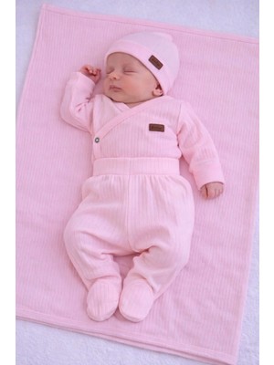 Bilge Trend Ekonomik 4 Parça Battaniyeli Hastane Çıkışı Zıbın Seti, Bebek Doğum Hediyesi