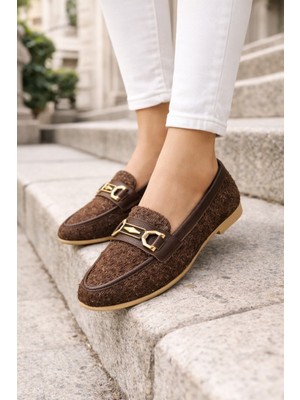 ModaFrato AL-4016 Tüvit Kumaş Rahat Taban Kadın Babet Anne Ayakkabısı Günlük Bayan Ayakkabı