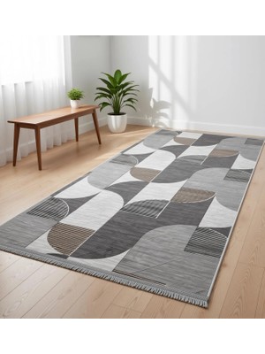 Yağmurser Ekselans Yumuşak Dokulu Kaymaz Taban Halı Yolluk 3060 Gri