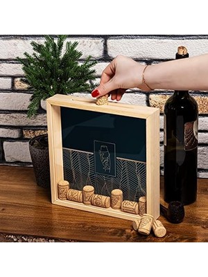 Eco Lounge Ahşap Şarap Mantarı Kutusu