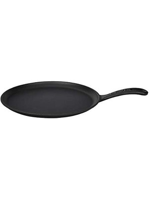 Eco Lounge Döküm / Pizza / Pancake Tavası, Yuvarlak Metal Saplı 26CM Siyah