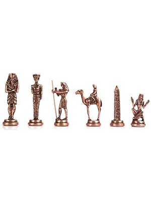 Eco Lounge Büyük Boy Metal Mısır Satranç Taşı Antik