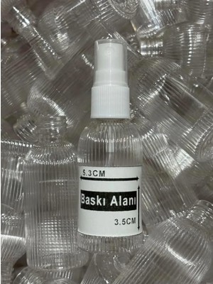 Eco Lounge 50 Adet 50 ml PRS24 Sprey Başlık Dezenfektan Kolonya Parfüm Hediyelik Nikah Nişan Düğün Için Boş Plastik Şişe